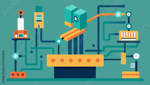 An intricate circuit board being embled by advanced machinery highlighting the precision and efficiency of automated processes.