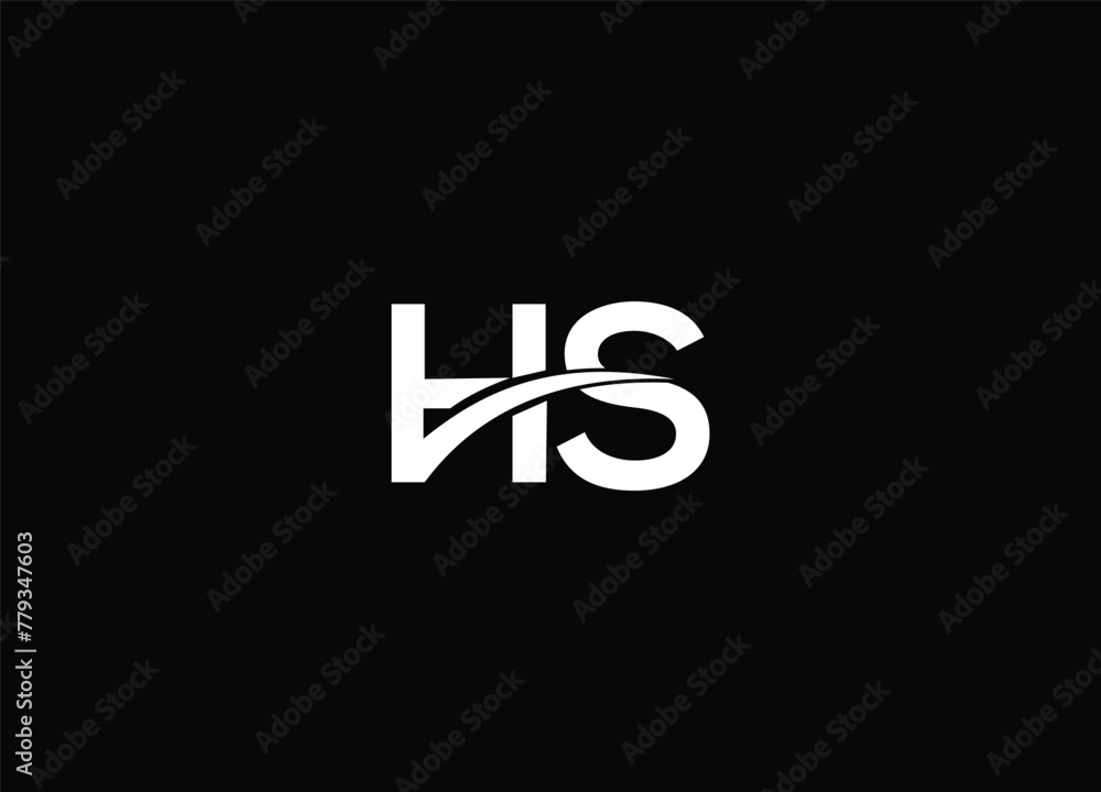 HS creative letter logo design and initial logo HS creative letter logo design and initial logo