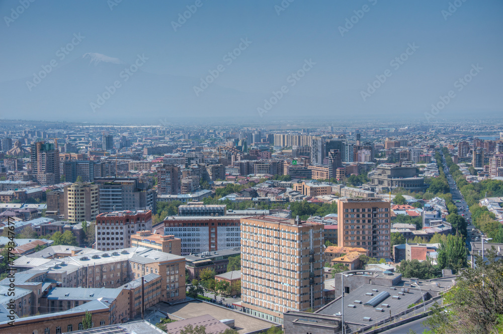 Fototapeta premium Panorama view of Yerevan in Armenia