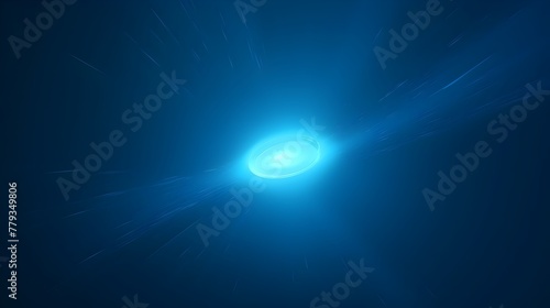 Dazzling Futuristic Lighting Effects in Vibrant Blue Abstract Background Showcasing Cosmic Swirls and Radiant Orbs of Energy