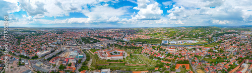 Panorama view of Oradea Fortress during a summer day in Romania photo