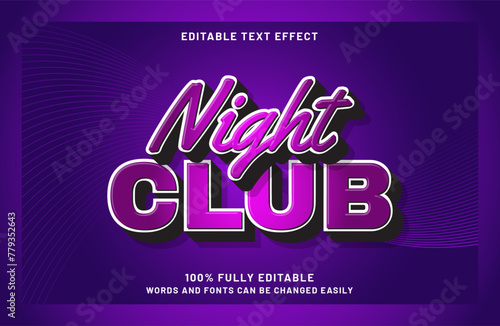night club editable text effect