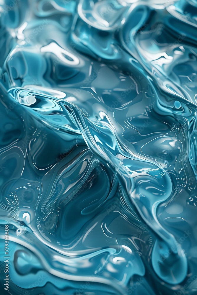 Turquoise tide, abstract 3D backdrop for aquatic themes Turquoise tide, abstract 3D backdrop for aquatic themes