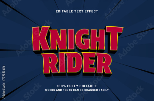 knight rider 3d editable text effect
