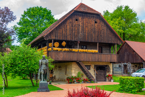 Obraz na plátně Birth house of former yugoslavian leader Josip Broz Tito in Kumrovec, Croatia