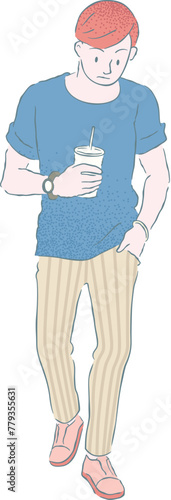 hand drawn fashion man
