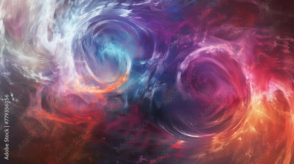 A dreamy abstract image resembling a celestial nebula with swirling colors