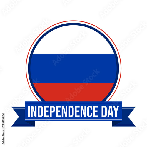 Russia independence day badge (ID: 779356806)