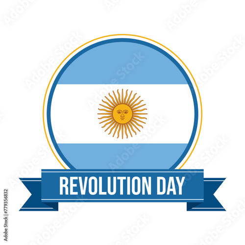 Argentina revolution day badge (ID: 779356832)