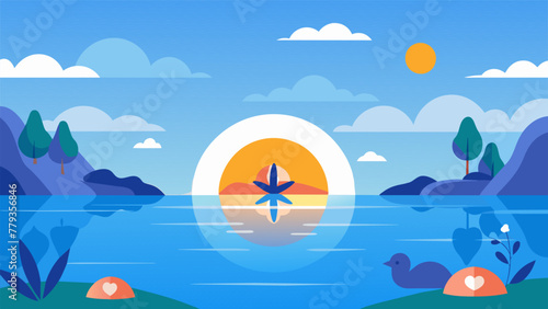 A calm and peaceful ocean scene reflecting the peaceful nature and harmonizing effect the peacemaker has on family dynamics.