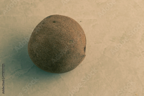 Tropical fruit mamey sliced zapote photo