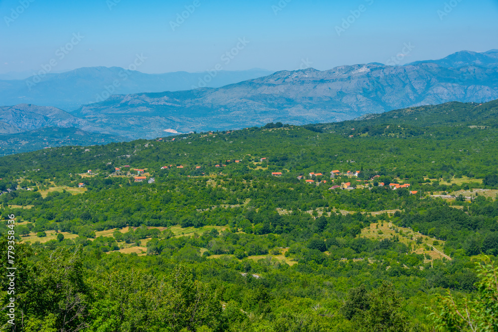 Panorama view of Montenegrin village Medun Panorama view of Montenegrin village Medun