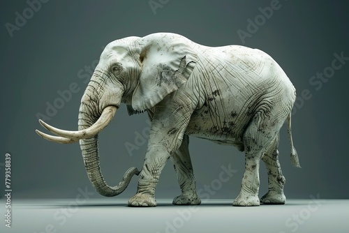 Sculptural Elephant with Intricate Skin Detail