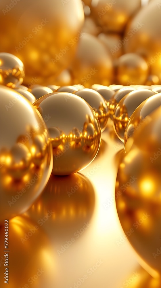Captivating Gilded Spheres Elevated Visual Allure in a Minimalist Hyper Composition