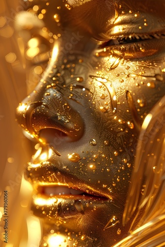 Captivating Golden Allure A Mesmerizing D Cartoon with Gilded Elegance and Unparalleled Realism