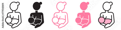 Nurturing Breastfeeding Icon Capturing the Essence of Motherly Love