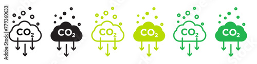 Eco-Friendly CO2 Reduction Icon for a Greener Planet
