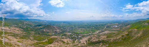 Vineyards in Alazani valley at the Kakheti region of Georgia photo