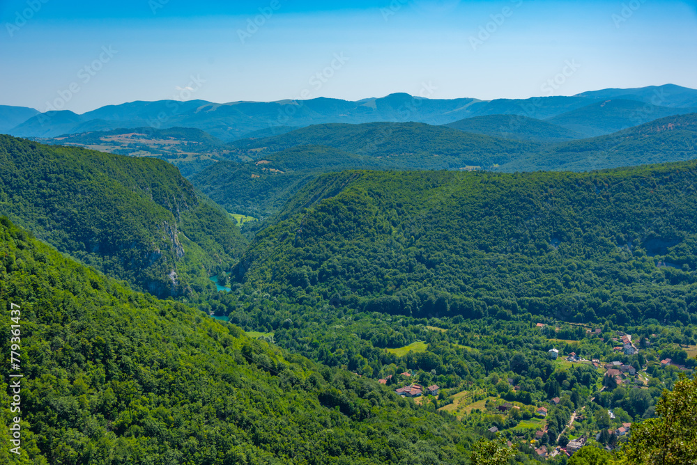 Unac river valley in Bosnia and Herzegovina