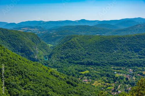 Unac river valley in Bosnia and Herzegovina