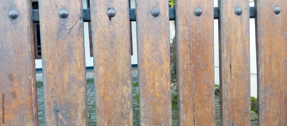 Wooden plank fence Wooden plank fence