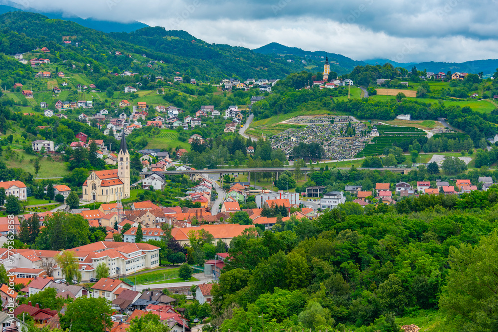 Obraz premium Panorama view of Croatian town Krapina