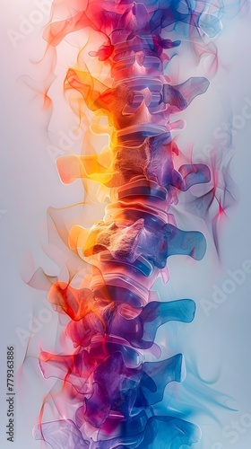 Vibrant Watercolor Interpretation of Fluoroscopic Fracture Diagnosis in Hyper Cinematic photo