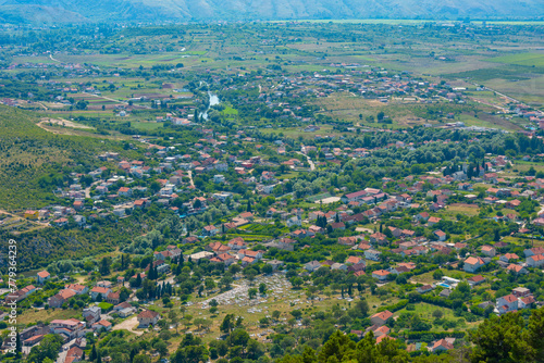 Panorama view of Bosnian town Blagaj photo