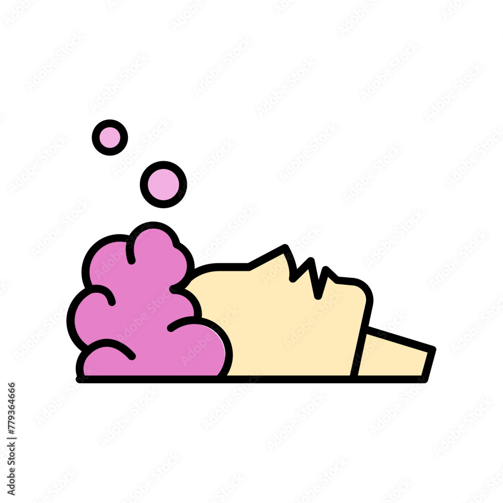 Hair washing icon. fill color icon Hair washing icon. fill color icon
