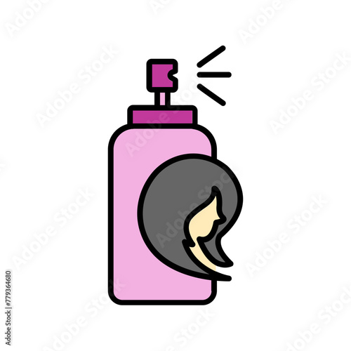 hairspray icon. fill color icon