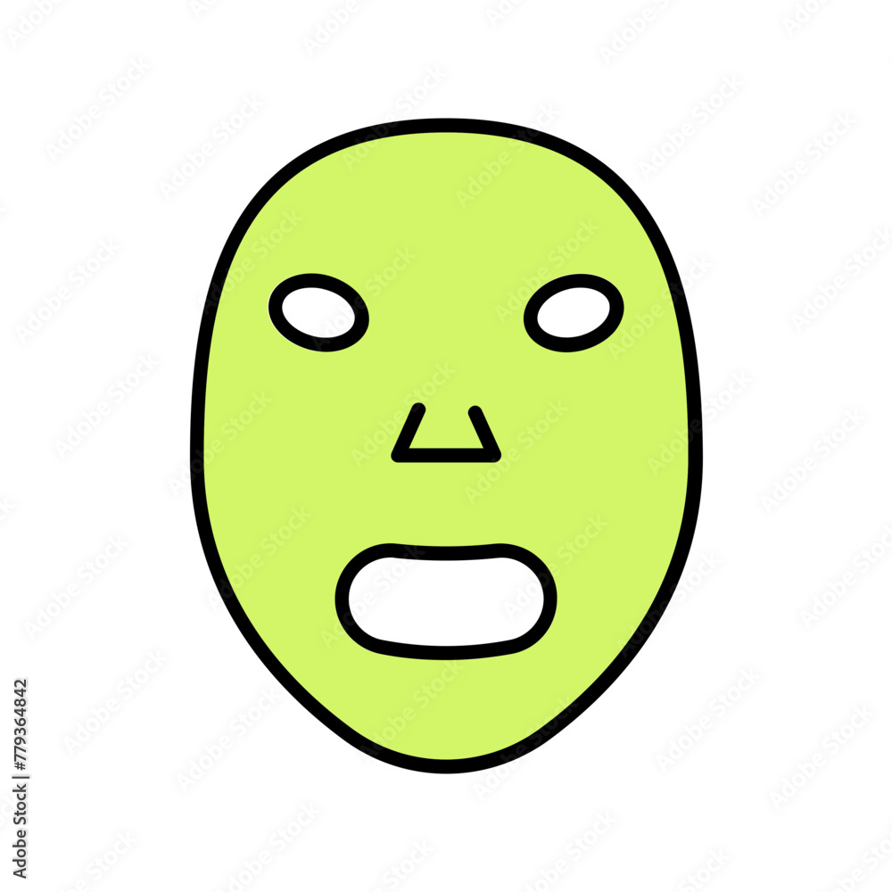 Fototapeta premium face mask icon. fill color icon