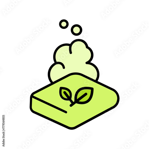 Soap icon. fill color icon