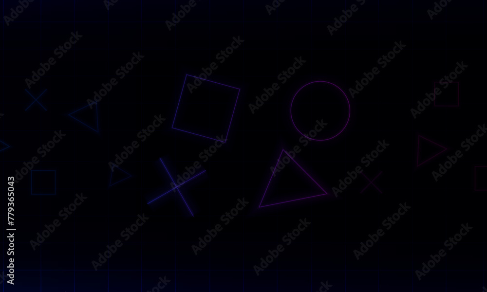 Fototapeta premium Abstract Game Light out technology and with neon horizontal checkered surface Light of technology background Hitech communication concept innovation background, vector design