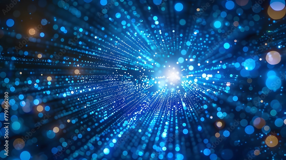 Naklejka premium Abstract technology background of high speed international global data transfer, ultra fast efficient broadband and secure connection, digital cyber tech motion. For Design, Background, Cover, Poster