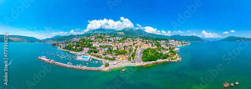 Aerial view of Herceg Novi in Montenegro