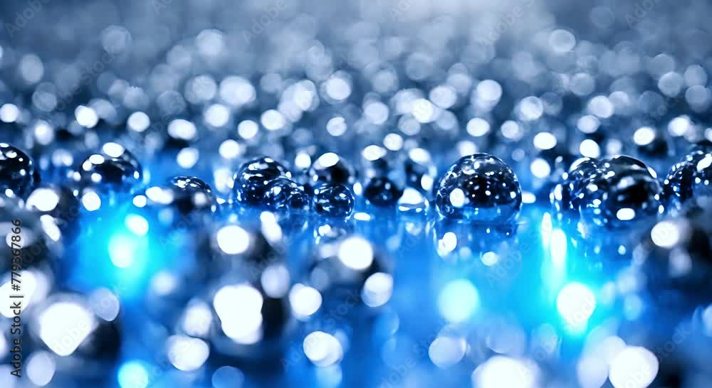 Abstract technology blue droplet light glittering illuminated and sparkle light digital and communication with science concept background Abstract technology blue droplet light glittering illuminated and sparkle light digital and communication with science concept background