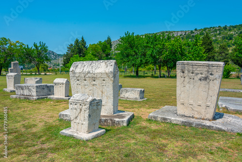 Stone tombs at Radimlja necropolis in Bosnia and Herzegovina photo