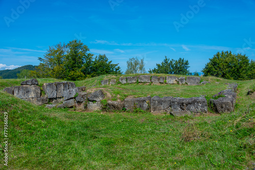 Dacian Fortress Blidaru in Orastie mountains in Romania photo