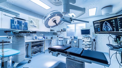 Modern equipment in operating room. Medical devices for neurosurgery​