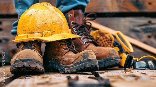Personal Protective Equipment (PPE): Ensuring workers wear appropriate gear such as hard hats, gloves, safety glasses, and steel-toed boots. ​ photo