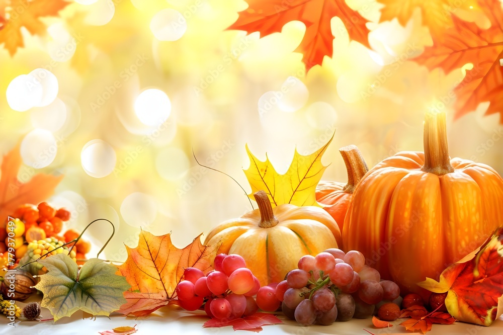 Thanksgiving Food Light Effect Background Thanksgiving Food Light Effect Background