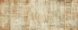 Newspaper paper vintage texture.  Grunge, old newspapers page unrecognizable print beige background for copy spate. Aged abstract newsprint sheet vertical banner with blurry text for overlay 
