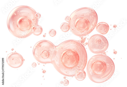 Pink Collagen Skin Serum, gluta cosmetic Vitamin, skin care cosmetics solution Background. 3d rendering. © Anusorn