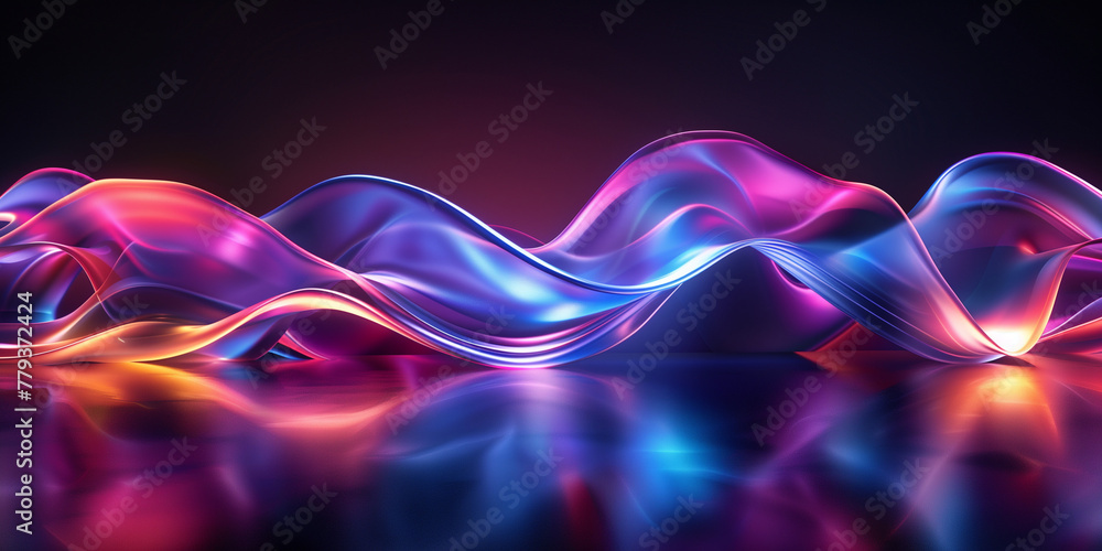 Blue And Purple Neon Light Shapes Blue And Purple Neon Light Shapes