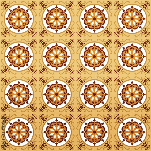 Vietnamese -inspired geometric pattern