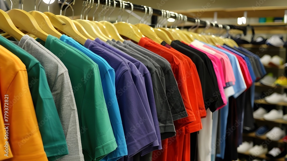 custom made wallpaper toronto digitalClothes on hangers on white background