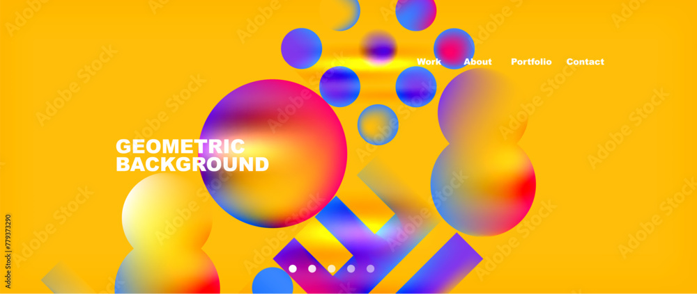 Colorful geometric background with circles. Vector Illustration For Wallpaper, Banner, Background, Card, Book Illustration, landing page