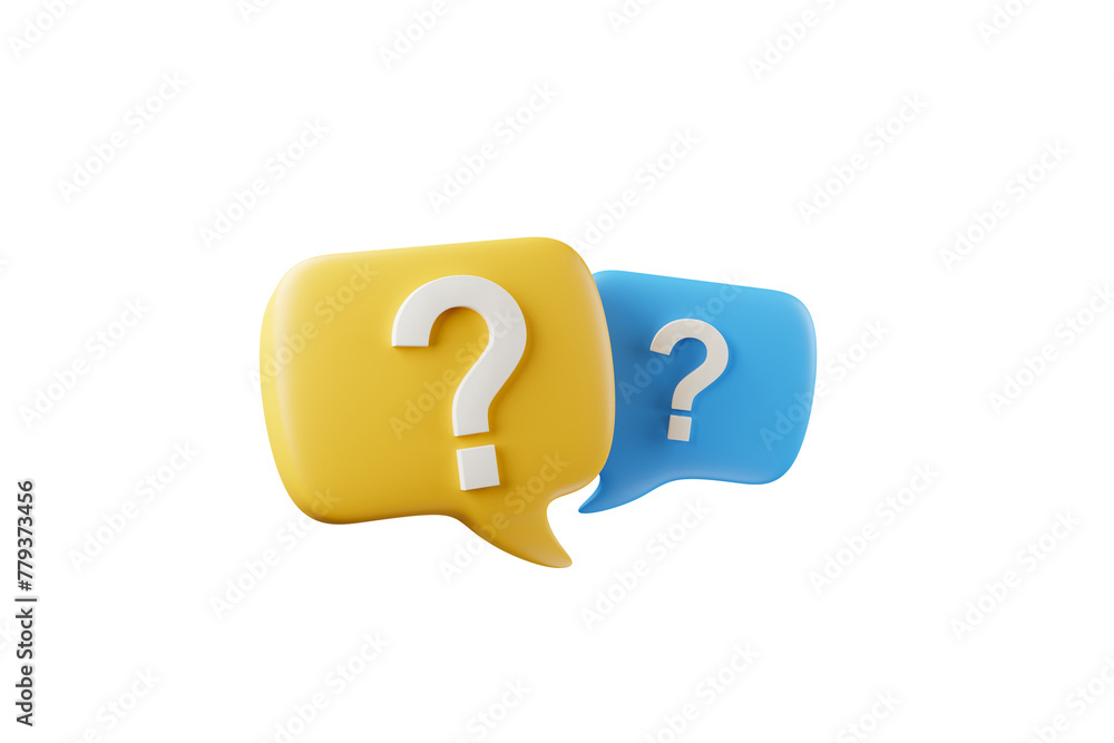 3D rendering A question mark floated in the air. Question ideas that arise in various places. 3D rendering A question mark floated in the air. Question ideas that arise in various places.