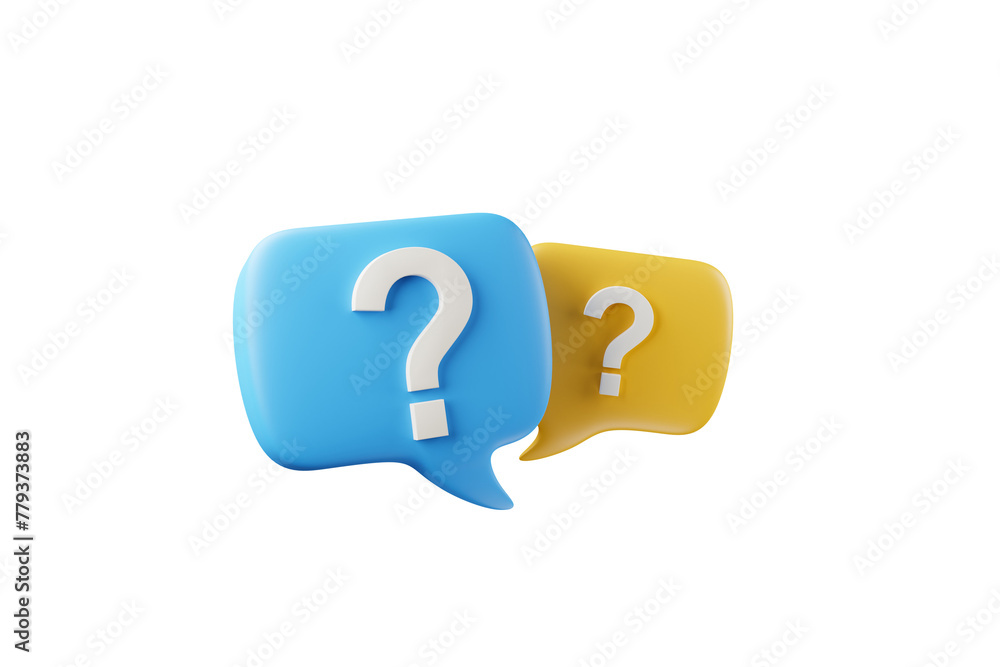 3D rendering A question mark floated in the air. Question ideas that arise in various places. 3D rendering A question mark floated in the air. Question ideas that arise in various places.