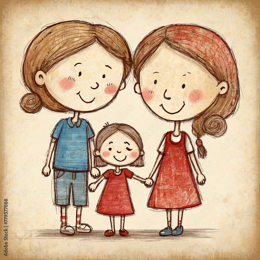 Illustration on the theme of family and love
Illustration on the theme of family and love